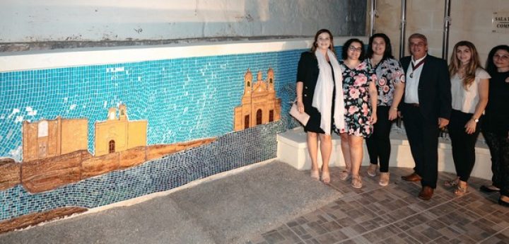 Qala scenes depicted in new wall mosaic by Lisa Formosa