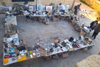 Gozo SPCA bric-a-brac sale outside the centre on Sunday