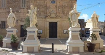 Four statues in St Augustine’s Square now fully restored Four statues in St Augustine’s Square now fully restored