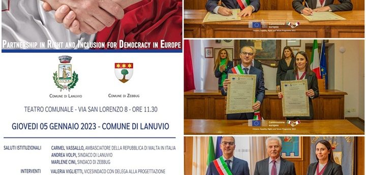 Zebbug renews friendship pact with Lanuvi in P.R.I.D.E project