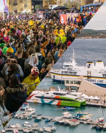Well over 60,000 people crossed to Gozo during Carnival