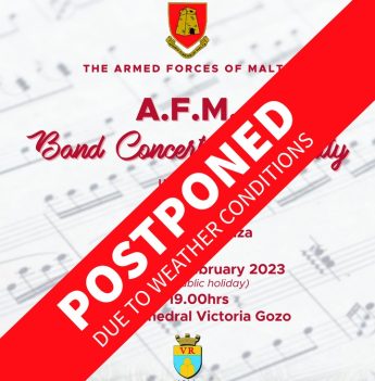 AFM Concert in Gozo cancelled because of bad weather