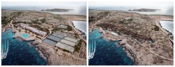 HV Hospitality publishes comparative images of Comino hotel and bungalows