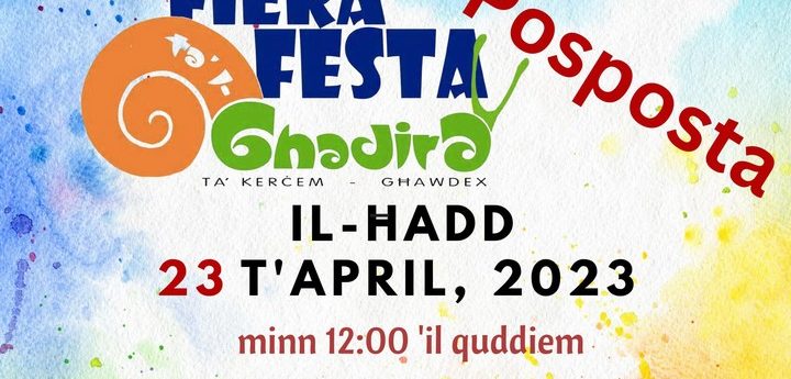 Kercem’s Fiera Festa ta’ l-Ghadira postponed until next Sunday
