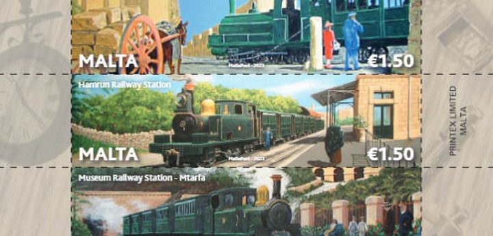 Stamp issue commemorates The Malta Railway 1883-1931