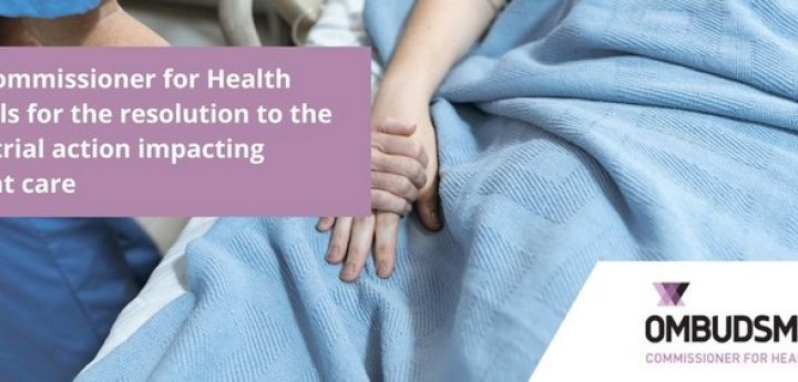 Commissioner for Health appeals for resolution to industrial action