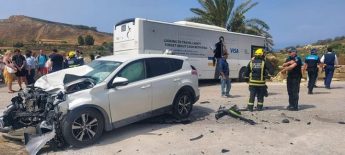 14 people hospitalised following collision between car and bus in Gozo 14 people hospitalised following collision between car and bus in Gozo