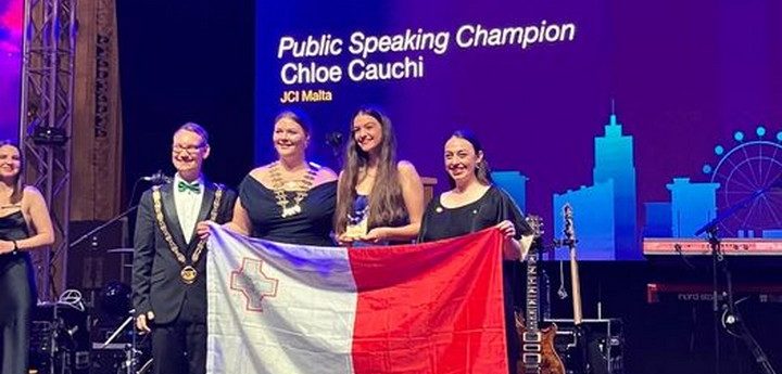 Gozitan Chloe Cauchi is JCI Europe Public Speaking Champion 2023