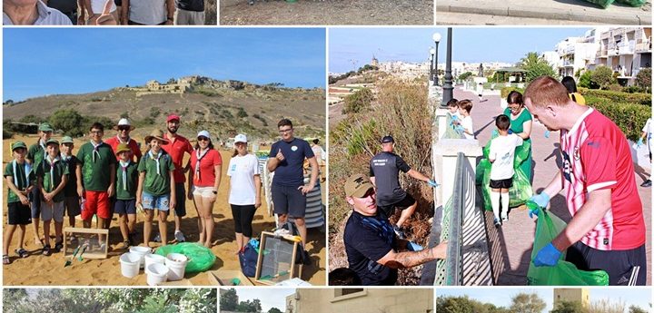 131 garbage bags collected from across Gozo