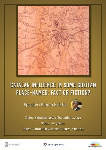 Simon Salafia on Catalan Influence in Some Gozitan Place-Names