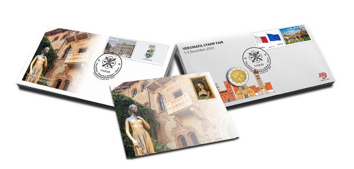Veronafil 2023 postal items issued by MaltaPost