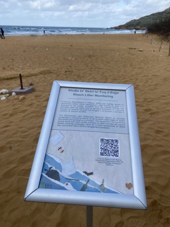 ERA monitors marine litter levels on beaches of Malta and Gozo