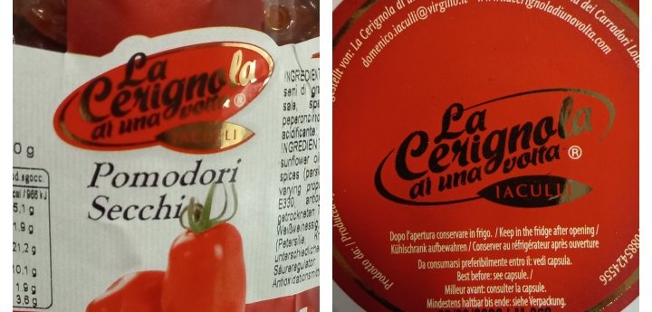 Health warning not to eat these dried tomatoes in oil