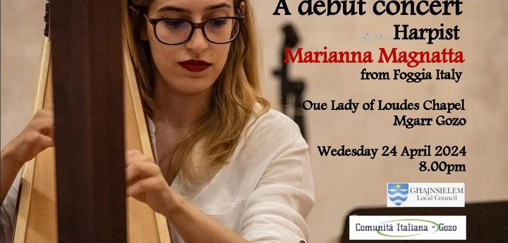Harpist Marianna Magnatta’s debut concert to take place in Gozo