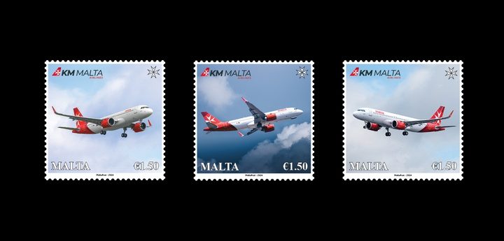 KM Malta Airlines stamp issue – The new National Airline