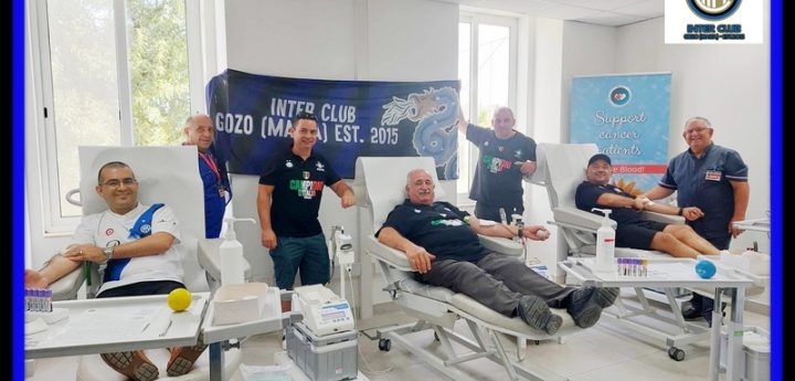 Inter Gozo Supporters’ Club members donate blood
