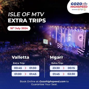 Gozo Highspeed Ferries extra trips to Gozo for Isle of MTV