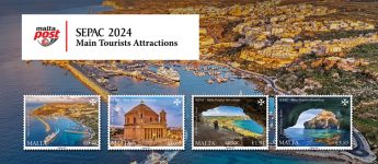 Gozo features on SEPAC 2024 – Main Tourist Attractions stamps