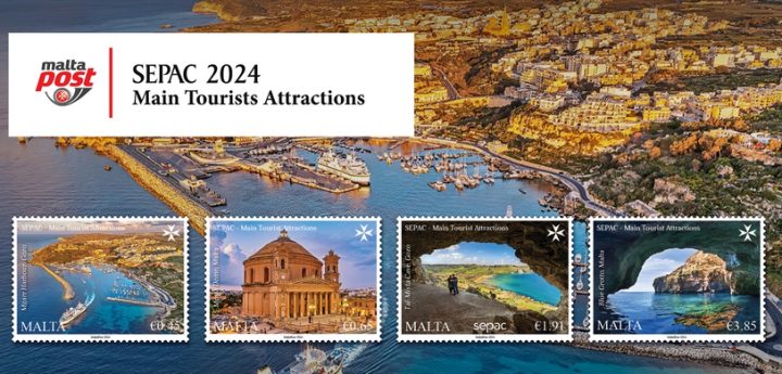 Gozo features on SEPAC 2024 – Main Tourist Attractions stamps