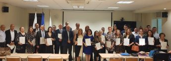Certificates presented to CLAS students at the Gozo Campus