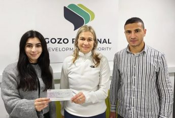 Gozo Regional Development Authority employees donate €551 to Inspire Malta