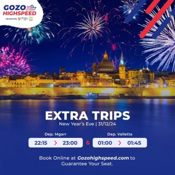 Gozo Highspeed extra trips for New Year’s Eve celebrations Gozo Highspeed extra trips for New Year’s Eve celebrations