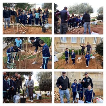 Environmental NGO Siga holds tree planting session at Nadur Primary