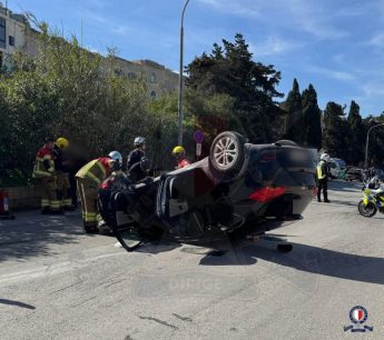Young man grievously injured after car overturns in Victoria