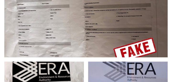 ERA warning of fraudulent letters threatening legal action
