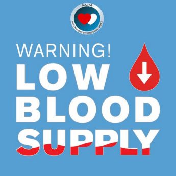 Gozo blood donation session Sunday, O+ and A+ needed