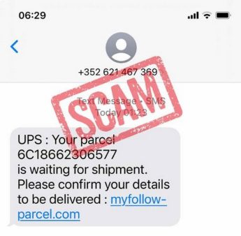 Police warning over scam SMS regarding parcel deliveries