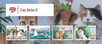 Cats Series II: New stamp issue, two of them feature cats in Gozo