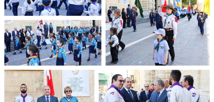 6,000 Scouts and Guides march in the Annual Rally, and St George’s Day Parade