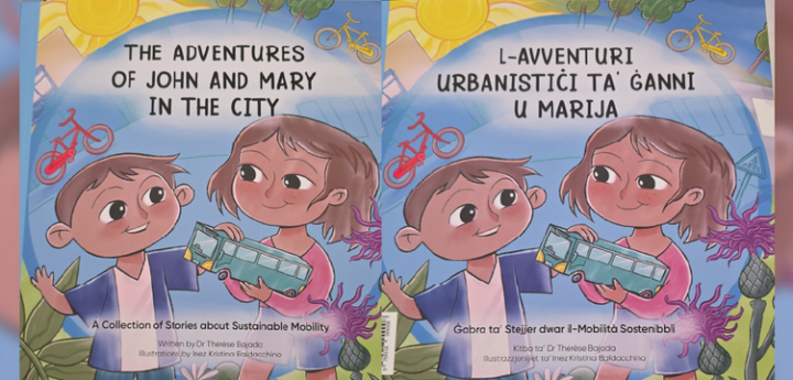 Bilingual book for children on sustainable mobility