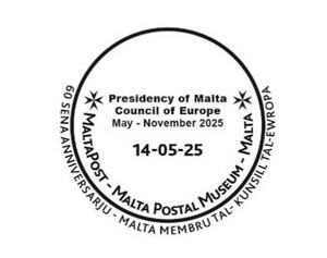 60th Anniversary – Membership of the Council of Europe: Handstamp