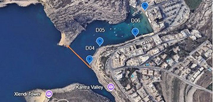 Authorities warn bathers not to swim at Xlendi Bay