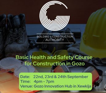 Gozo: BCA to hold health and safety course for construction
