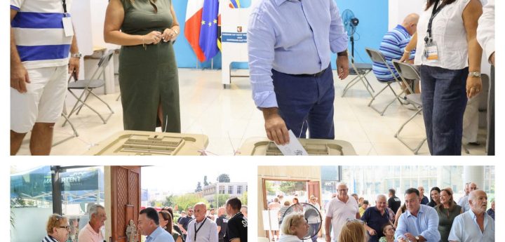 Bernard Grech places his vote for the PN leadership election