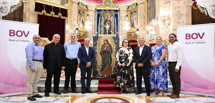 Restored painting of the Immaculate Conception unveiled in Zebbug, Gozo