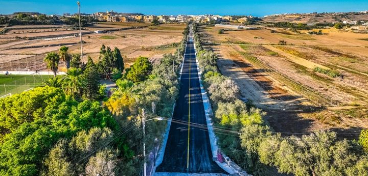 Triq Anton Tabone gets first layer of tarmac with improvement works completed