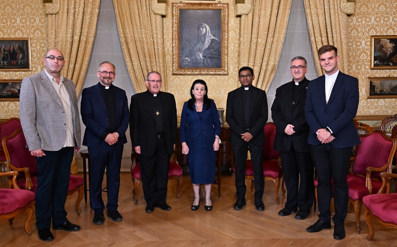 Rector Major of the Salesians Fr Fabio Attard pays courtesy visit to the President