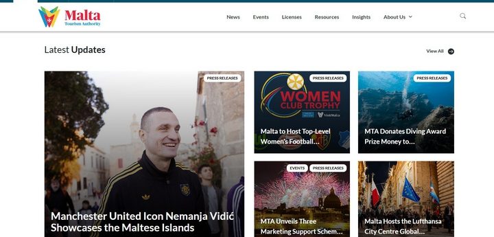 Malta Tourism Authority launches new corporate website