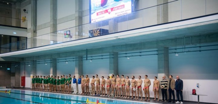 Gozo Aquatics Pavilion: Malta victory over Portugal in water polo match