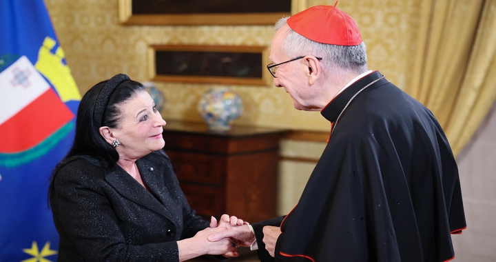 President receives Cardinal Pietro Parolin at the San Anton Palace
