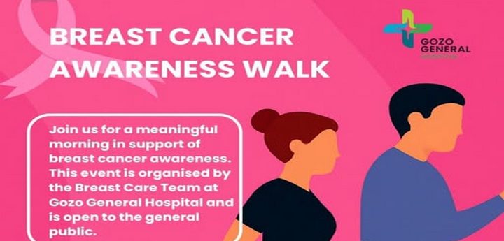 Breast cancer awareness walk Sunday from Gozo General Hospital