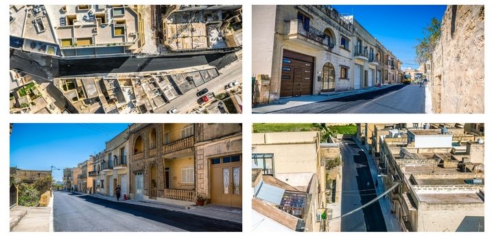 Work completed on Triq il-Wied, Victoria and Triq l-Emigranti, Nadur