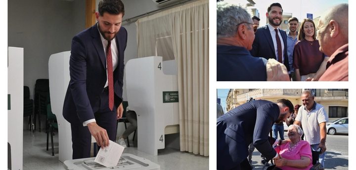 PN Leader Alex Borg votes in Gozo for the general election
