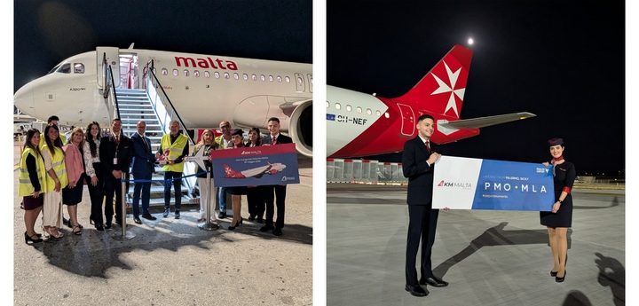 KM Malta Airlines celebrates launch of new Palermo service