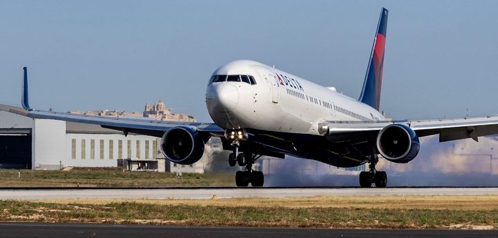 Delta Airlines’ inaugural flight touches down in Malta from JFK Airport