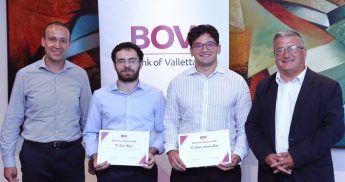 Dr Sean Mizzi and Dr Julian Andrew Borg awarded BOV Prize in Medicine